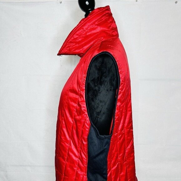 Chico’s Zenergy Whitley Puffer Vest Sz XL 16 Chicos 3 Lightweight Silky Red - Picture 5 of 9